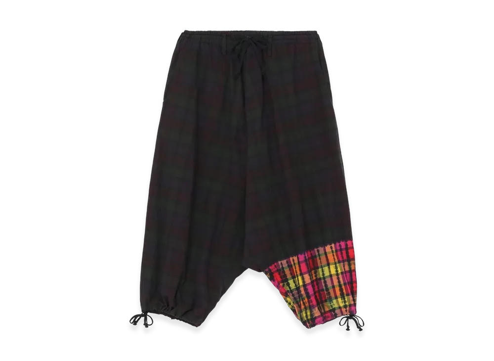 S'YTE Indian Madras Check Tie-Die Balloon Saruel Pants "Yellow"