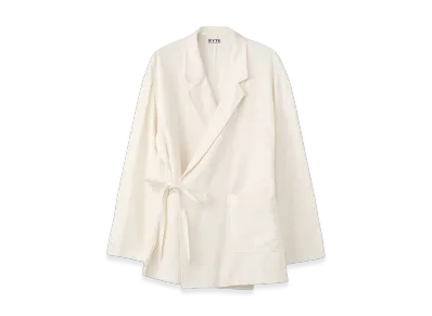 S'YTE Indian Kadi Wrap Haori Tailored Jacket "White"