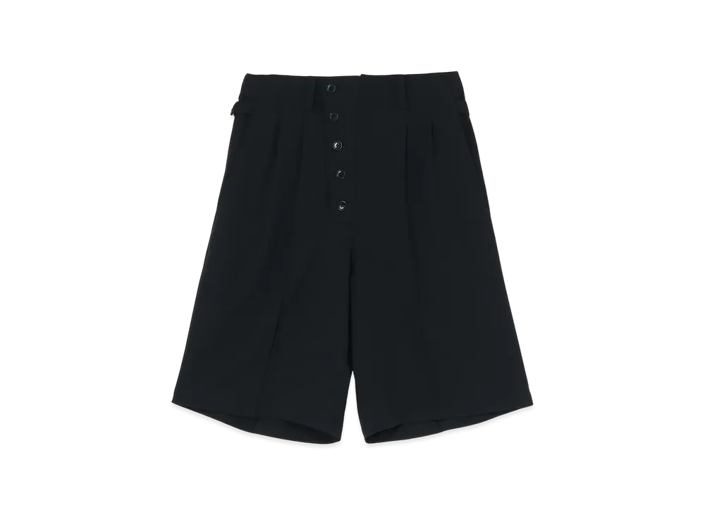 S'YTE Polyester Washer Twill Button-Up Shorts "Black"
