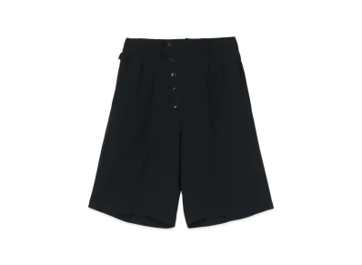 S'YTE Polyester Washer Twill Button-Up Shorts "Black"