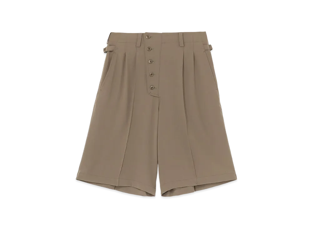 S'YTE Polyester Washer Twill Button-Up Shorts "Khaki"