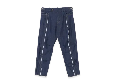 S'YTE 8oz Denim Pants With Ripped Line Detail "Deep Blue"