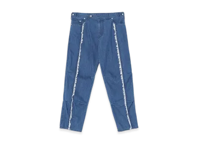 S'YTE 8oz Denim Pants With Ripped Line Detail "Light Blue"