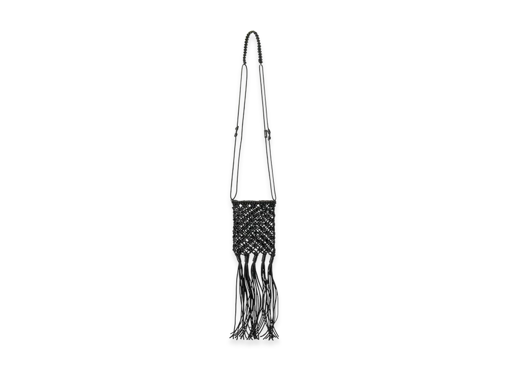 S'YTE Acrylic Cord Macram Mini Pochette "Black"