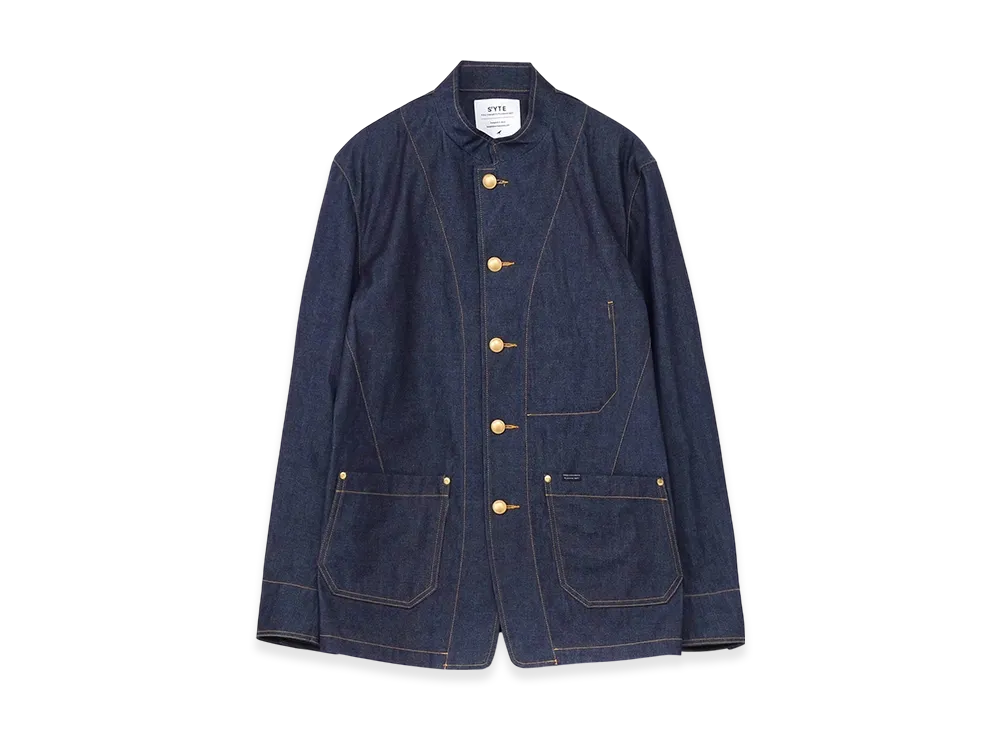 S'YTE 10oz Denim Stand Collar Coveralls Jacket "Indigo"