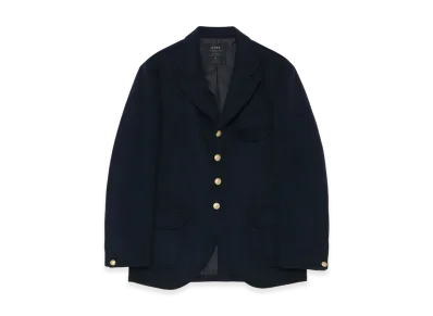 S'YTE Wool Beaver Peaked Lapel 4-Button Jacket "Navy"