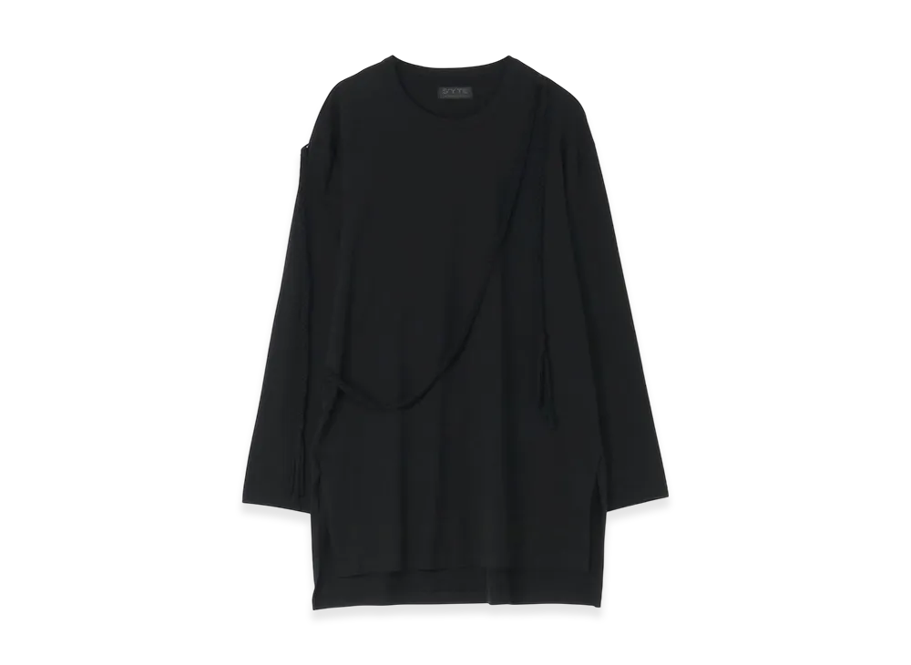 S'YTE 40/2 Jersey Cross Braided T-Shirt "Black"