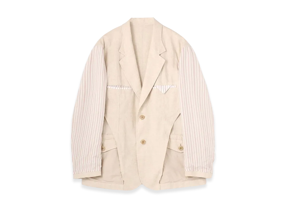 S'YTE LI/C Washer Twill Inside Out Reversible 2BS Jacket "Beige"