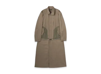 S'YTE 60/2 Cotton Gabardine Stretch Inside Out Untied Seam Design Work Dress "Khaki"
