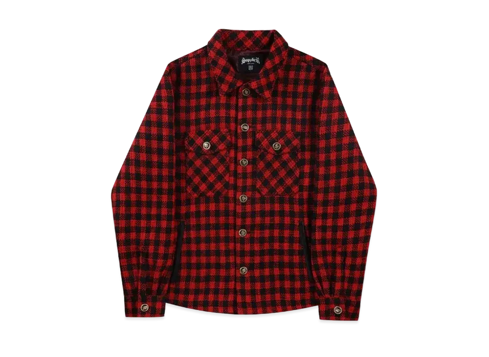 SUPPLIER Checkered CPO Jacket "Red"