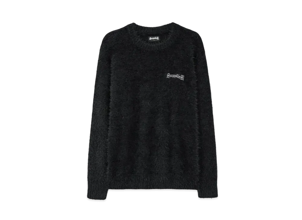 SUPPLIER Cross Shaggy Knit "Black"
