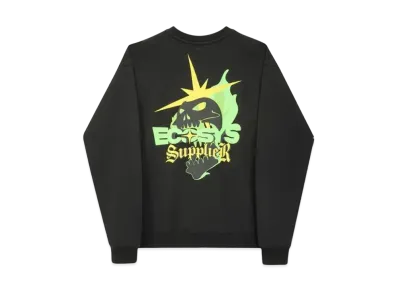 SUPPLIER x ECOSYS Flame Skull Crewneck "Black"
