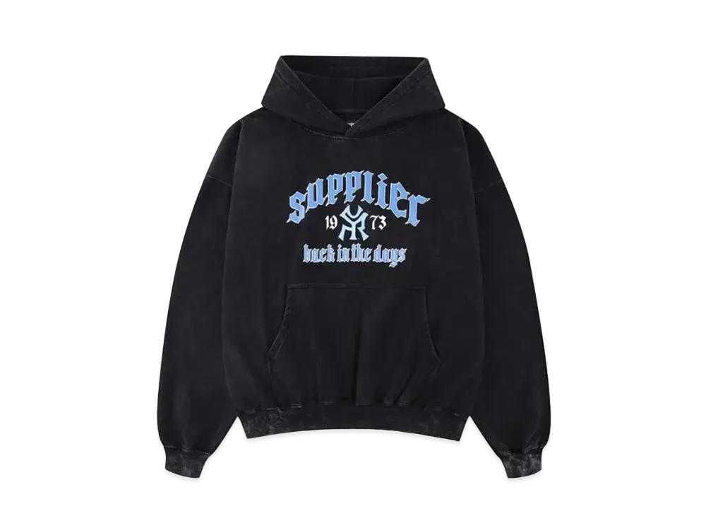 SUPPLIER Vintage Wash Logo Hoodie "Black"