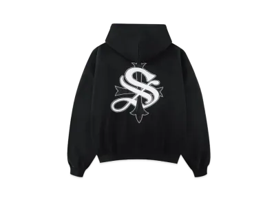 SUPPLIER Boxy Fit Cross Logo Hoodie "Black"
