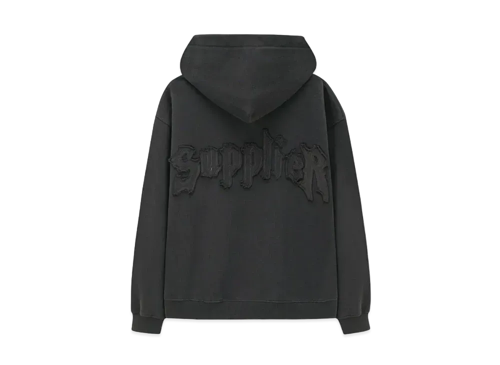 SUPPLIER Back Logo Iron Hoodie "Black"
