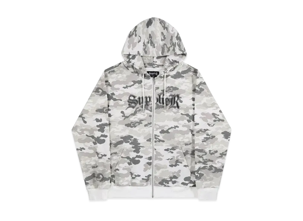 SUPPLIER Cloud Camo Zip Hoodie "Grey"