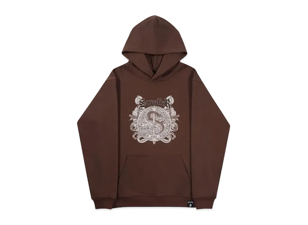 SUPPLIER Snake Emblem Hoodie "Brown"