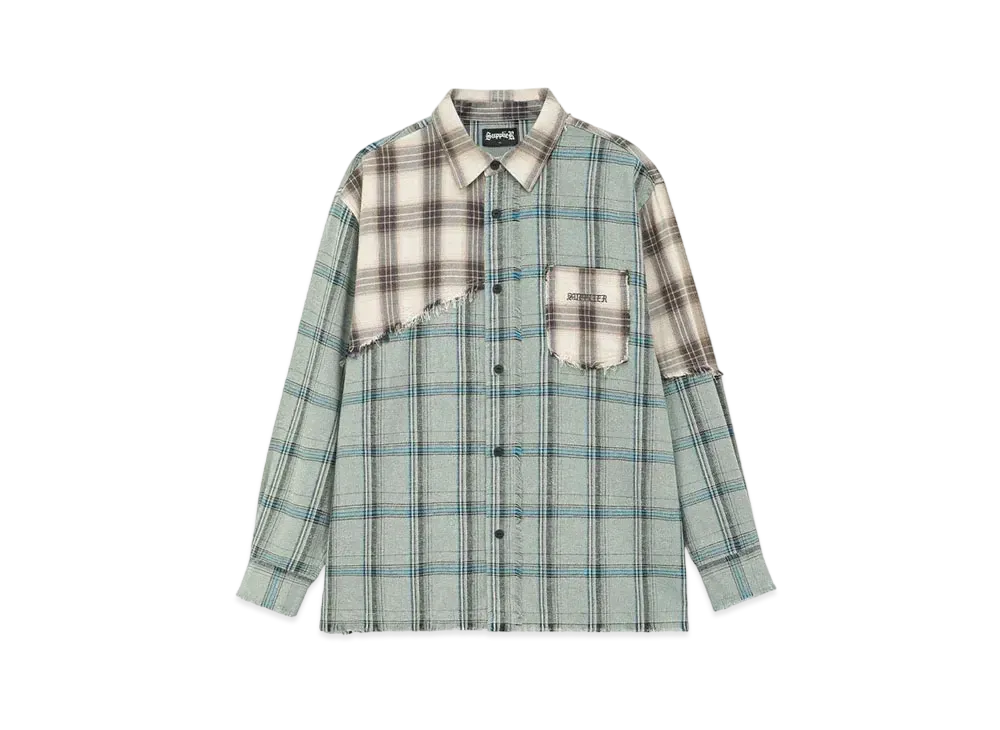 SUPPLIER Switching Vintage Check Shirt "Green"