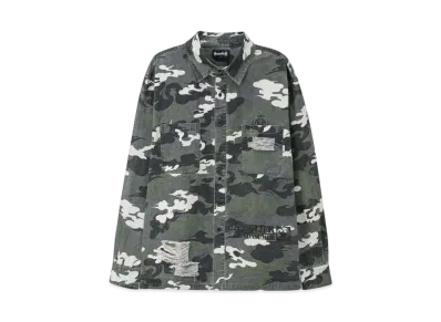 SUPPLIER Distressed Kemuri Camo Shirt "Khaki"