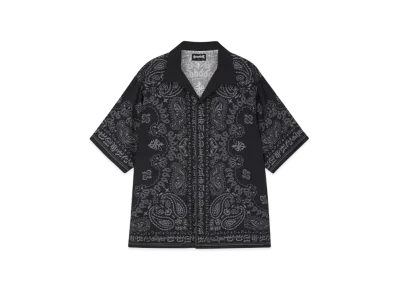 SUPPLIER Bandana Open Collar Shirt "Black"
