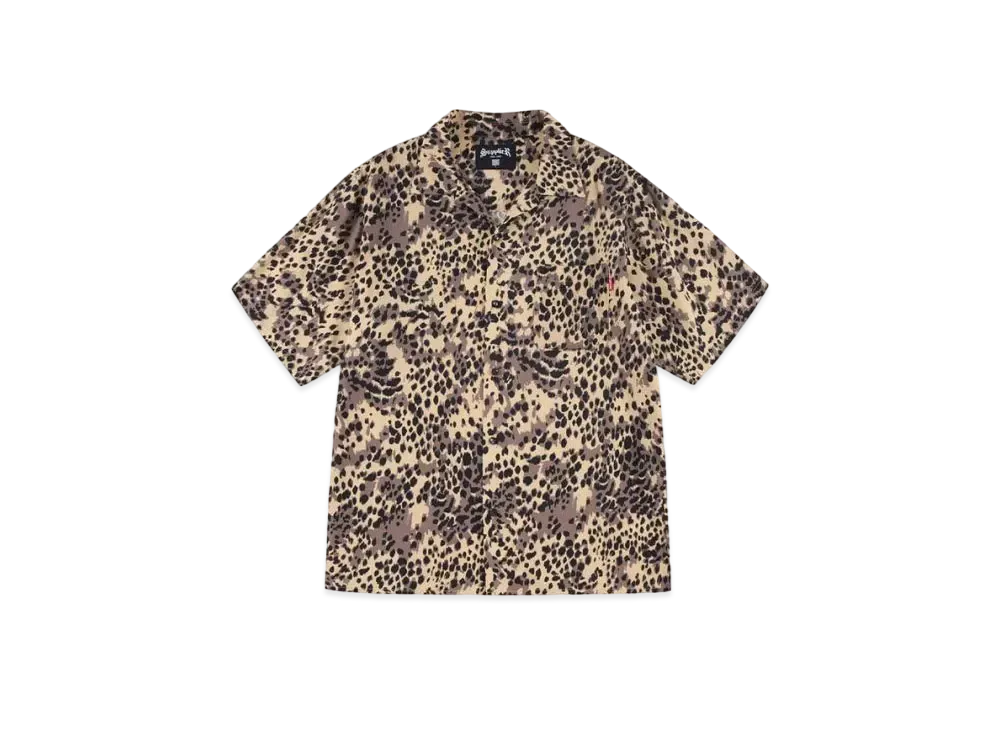 SUPPLIER Leopard Open Collar Shirt "Brown"
