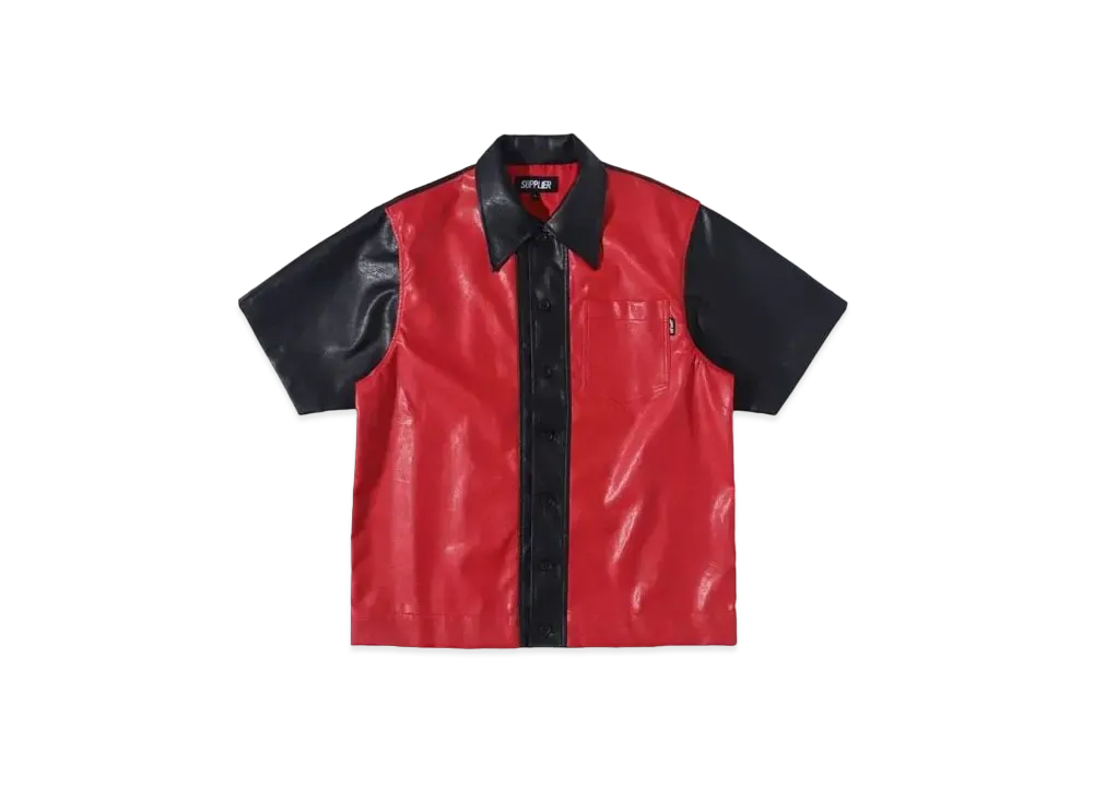 SUPPLIER Leather Shirt "Black"
