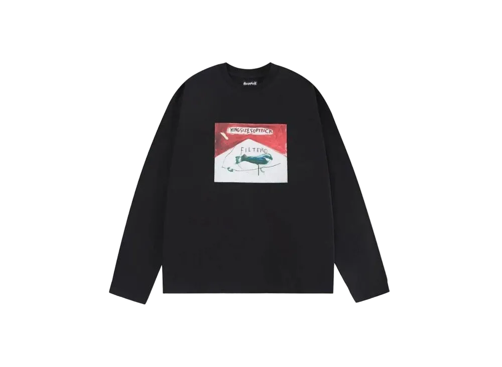 SUPPLIER Basquiat King Size Soft Pack Long Sleeve Tee "Black"