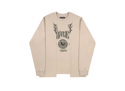 SUPPLIER Metal College Logo Cutting Long Sleeve "Beige"