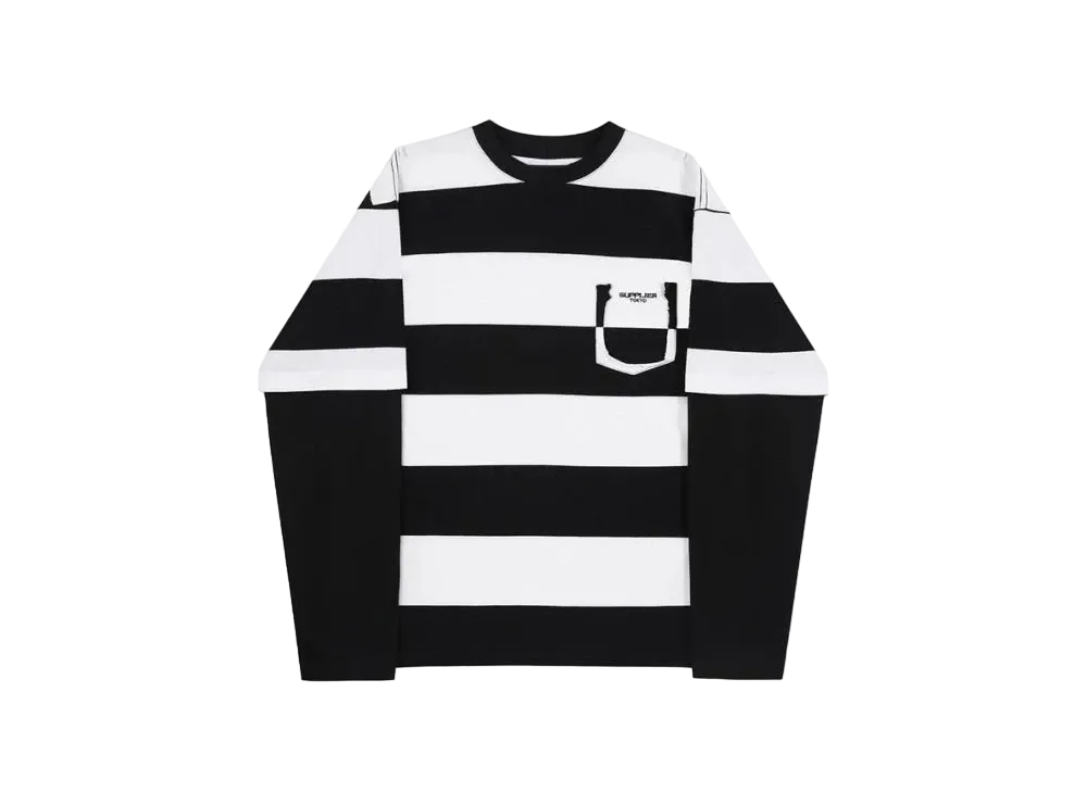 SUPPLIER Layered Border Long Sleeve "Black"