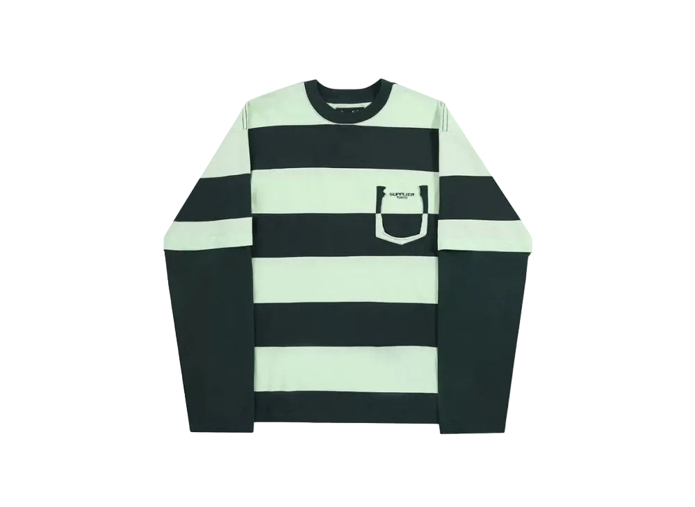 SUPPLIER Layered Border Long Sleeve "Green"