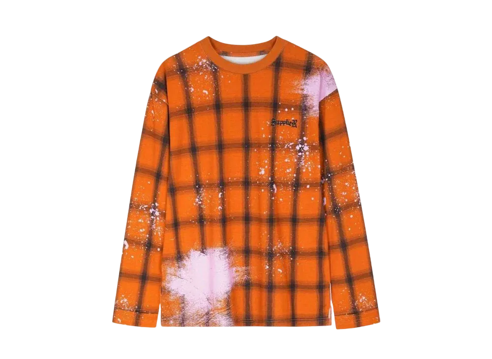 SUPPLIER Print Check LS Tee "Orange"