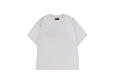 SUPPLIER Vintage Wash Rhinestone Iron Logo Tee "Grey"