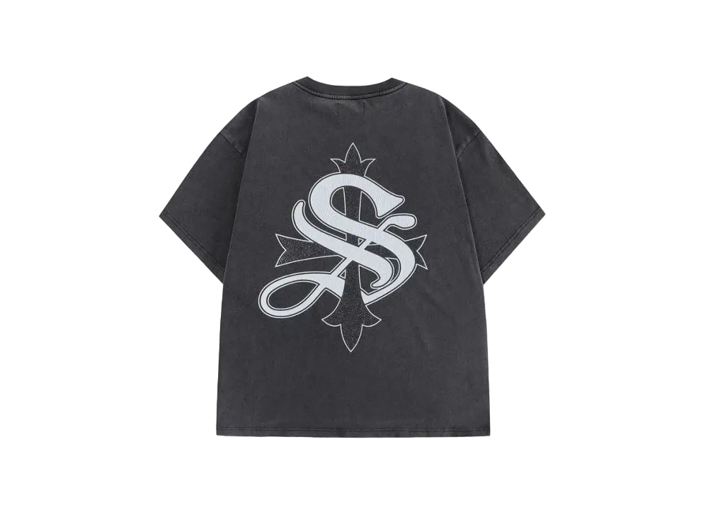 SUPPLIER Vintage Wash Cross Tee "Black"