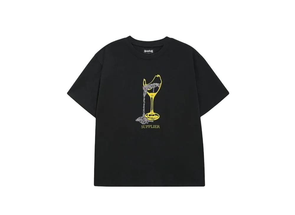 SUPPLIER Rhinestone Glass Tee "Black"