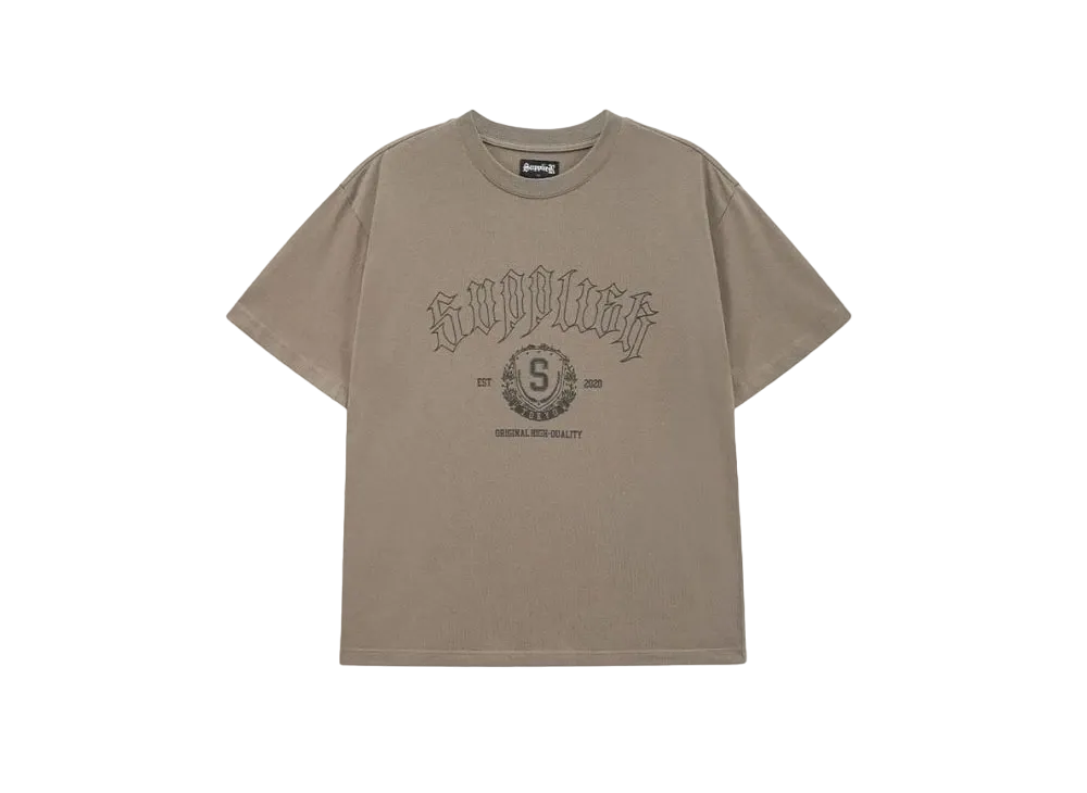 SUPPLIER College Logo Tee "Khaki"