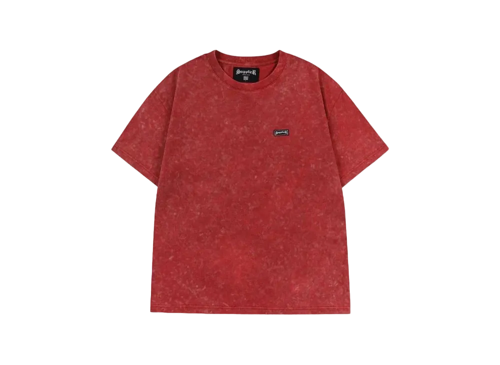 SUPPLIER Acid Wash Micro Logo Tee "Red"