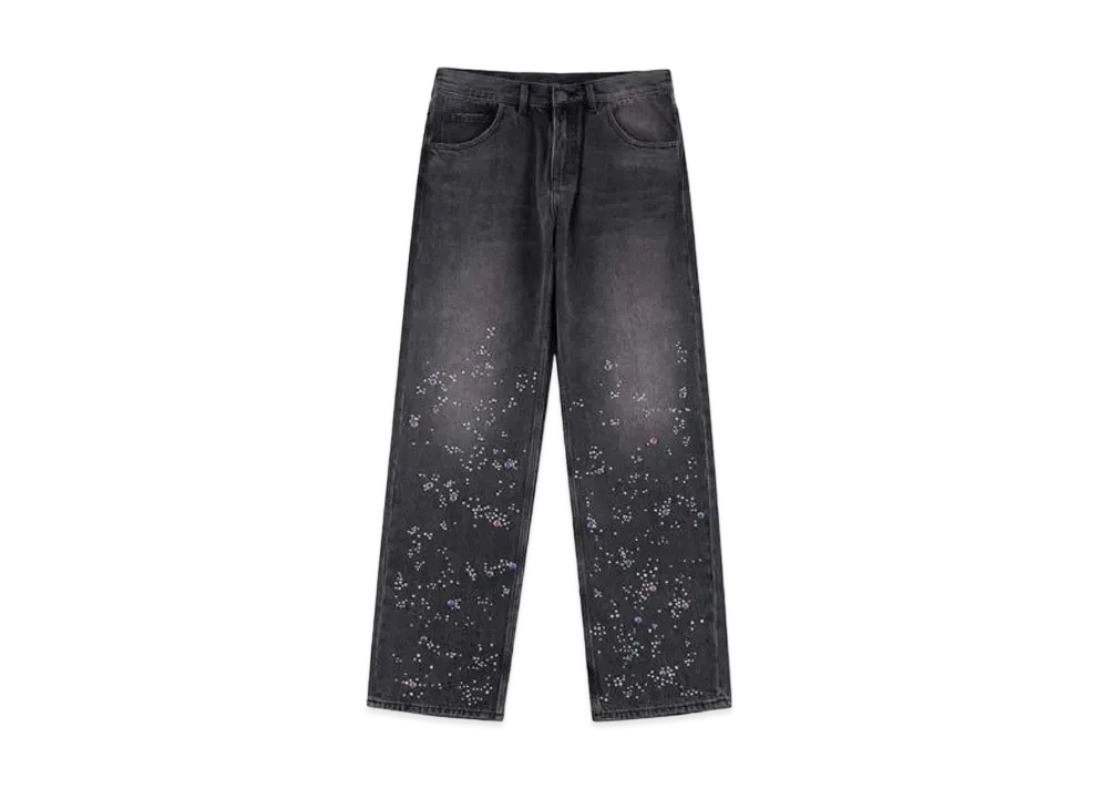 SUPPLIER Rhinestone Denim Pants "Black"