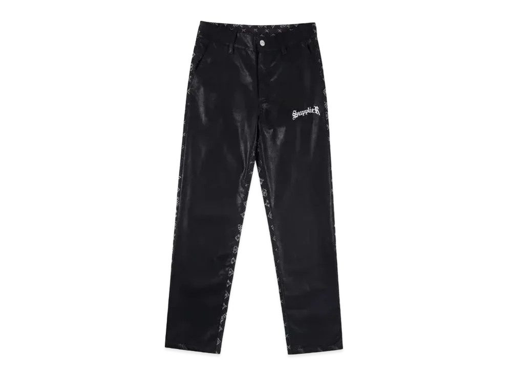 SUPPLIER Monogram Leather Pants "Black"