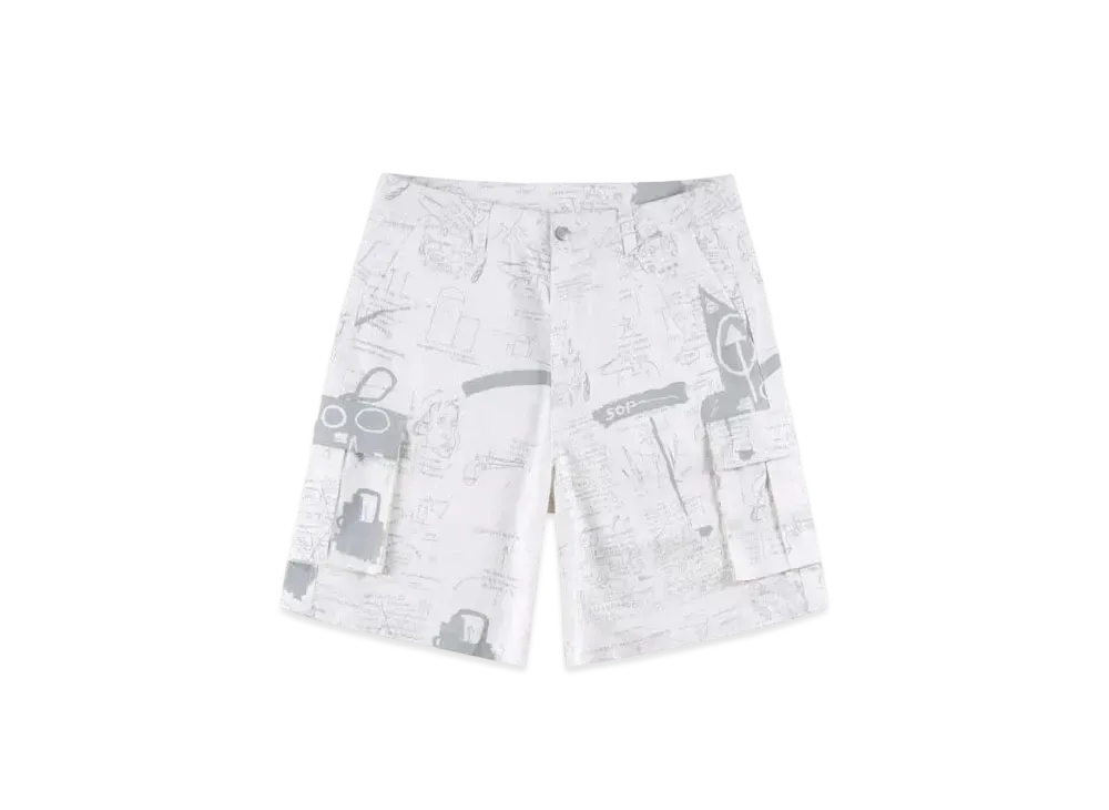 SUPPLIER Basquiat Tuxedo Shorts "White"