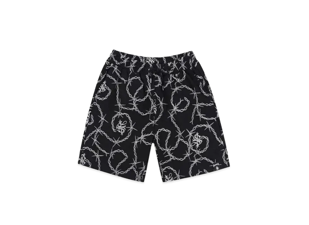 SUPPLIER Cross Chain Embroidery Shorts "Black"