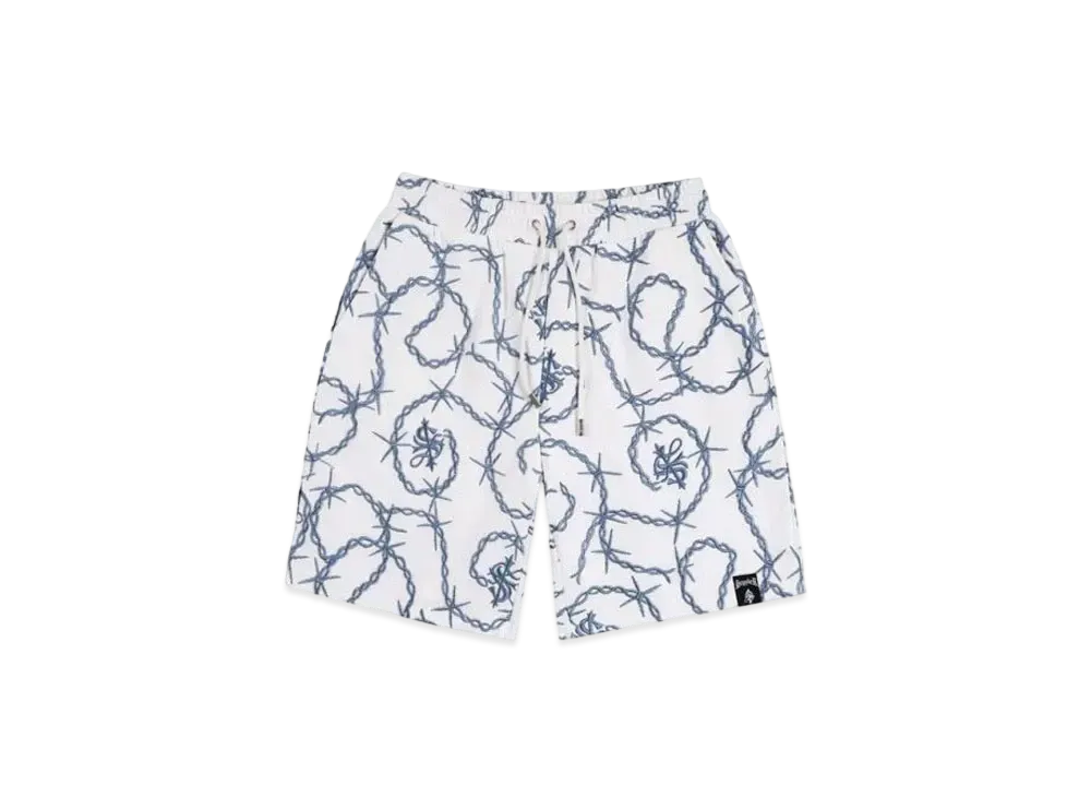 SUPPLIER Cross Chain Embroidery Shorts "White"