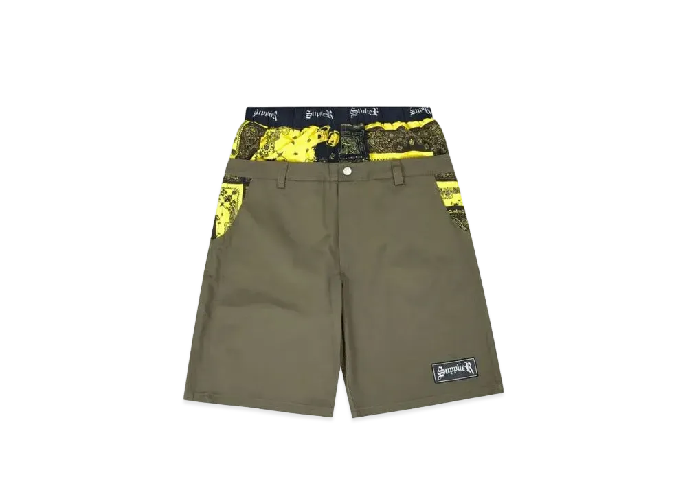 SUPPLIER Double Layer Bandana Cargo Shorts "Khaki"