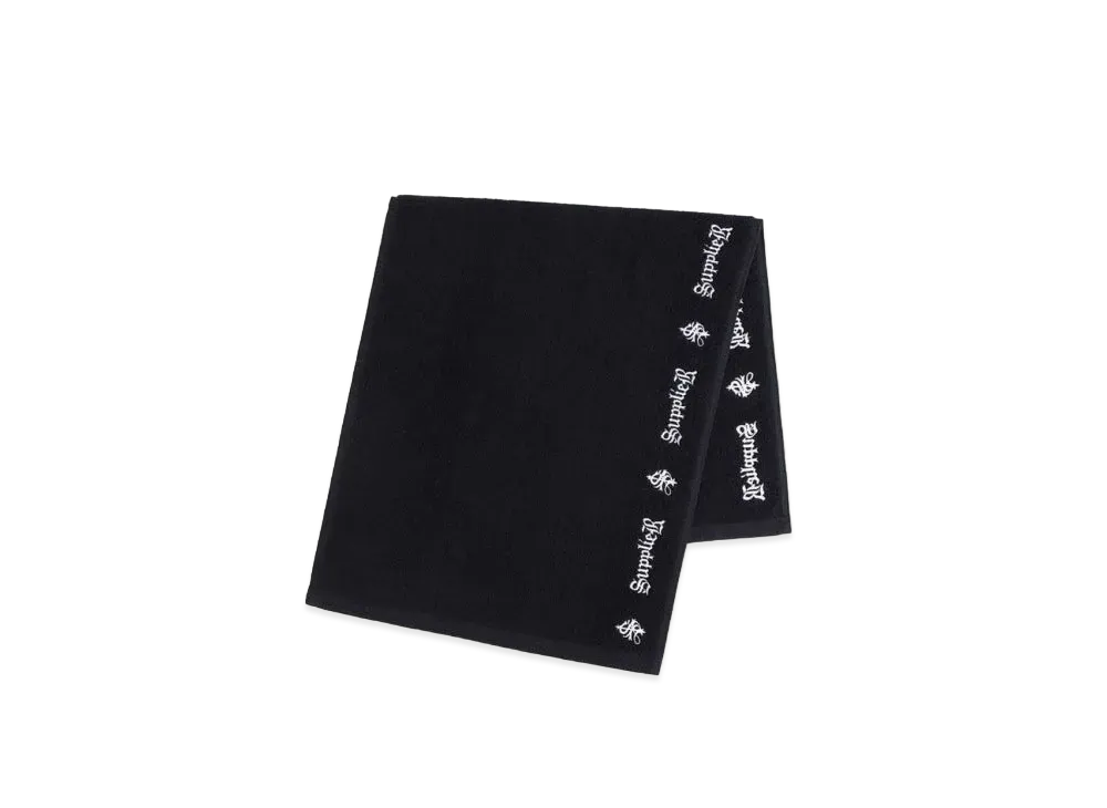 SUPPLIER Embroidered Towel "Black"