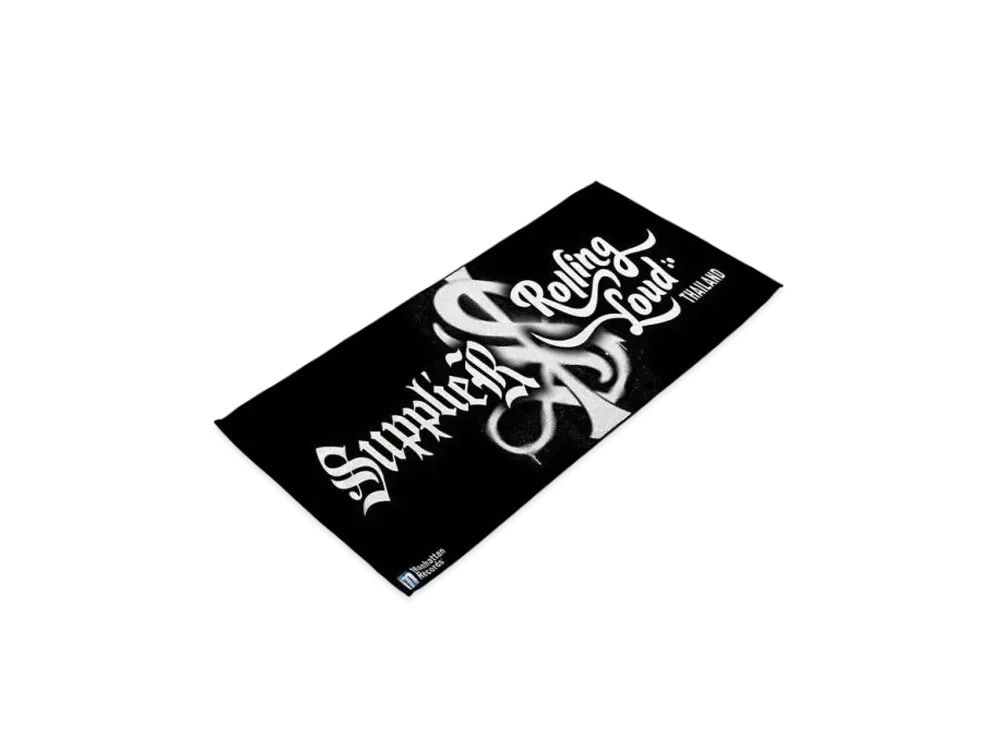 SUPPLIER x Rollong Loud Logo Towel "Black"