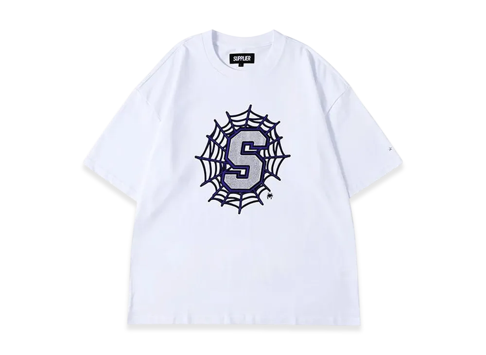 SUPPLIER S/S Rhinestone Spider Web T-Shirt "White"