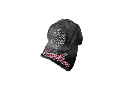 SUPPLIER Ripped Brim 6 Panel Cap "Black"