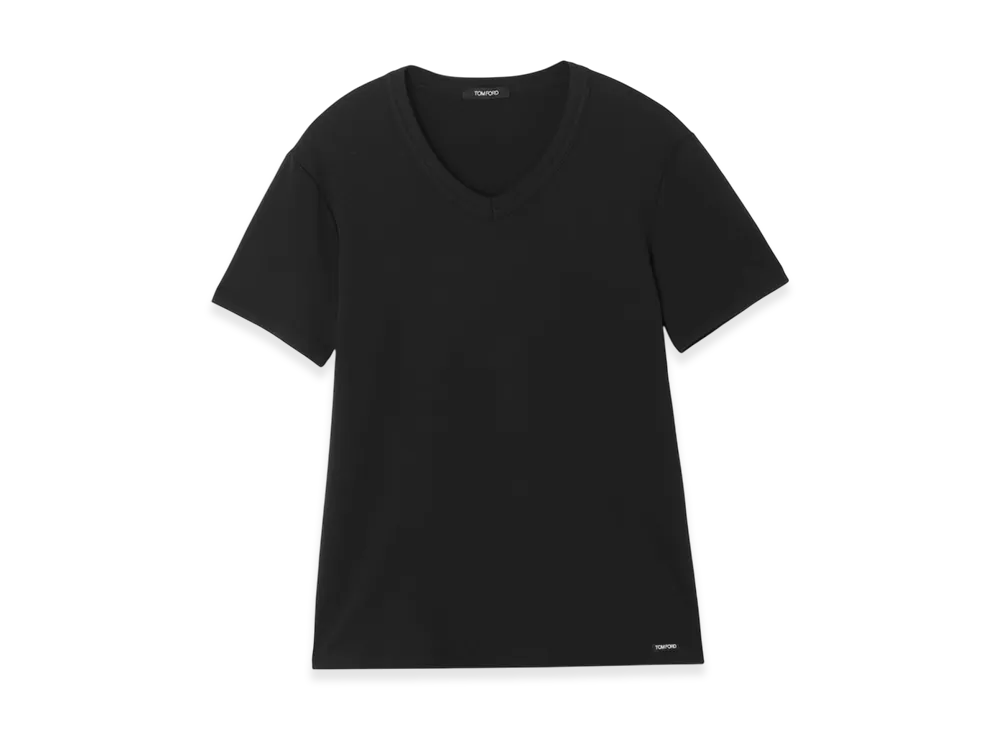 TOM FORD V-Neck Tee "Black"