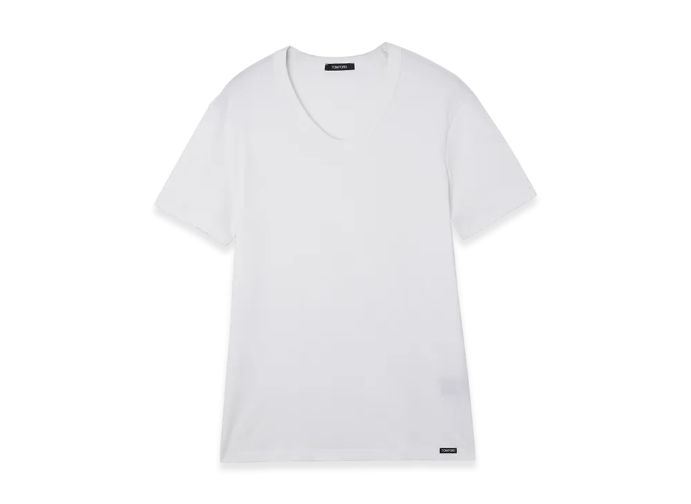 TOM FORD V-Neck Tee "White"
