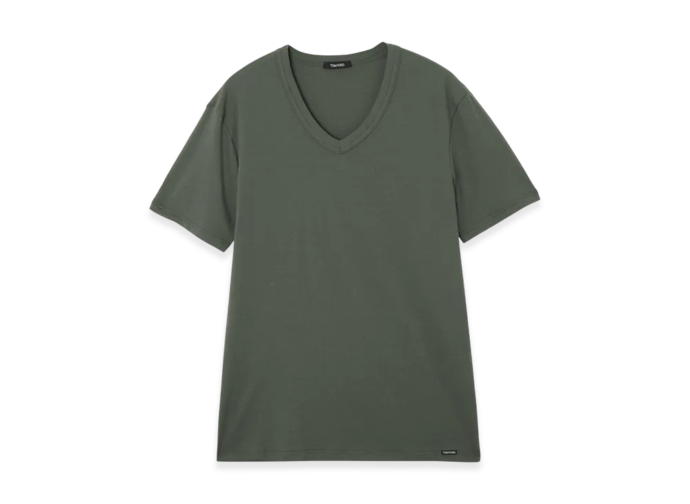 TOM FORD V-Neck Tee "Militarygreen"