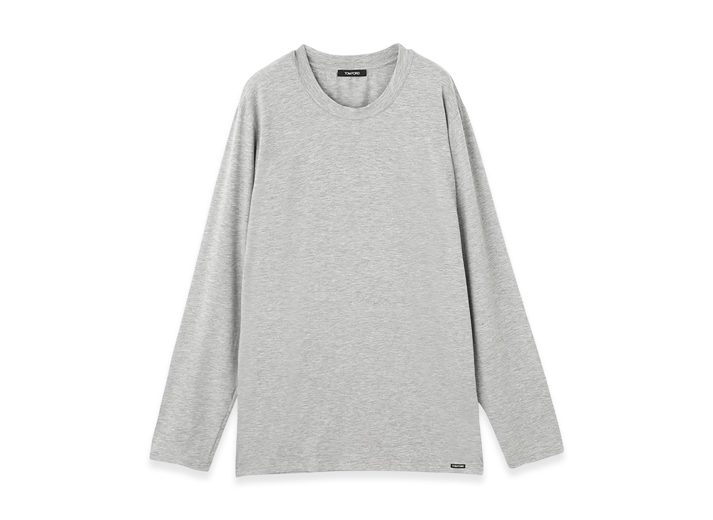 TOM FORD Crewneck L/S Tee "Greymelange"